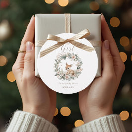 Etiquetas Para Recuerdos It’s a Girl Floral Deer Baby Shower Favors