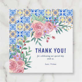 Etiquetas Para Recuerdos Italiano Blue Tile Mamma Mia Baby Shower