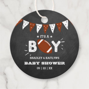 Etiquetas Para Recuerdos It's a Boy! Baby Shower con temas de fútbol