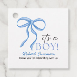 Etiquetas Para Recuerdos It's a Boy Blue Ribbon