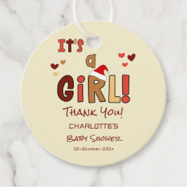 Etiquetas Para Recuerdos It's a Girl! Christmas Santa Hat Baby Shower