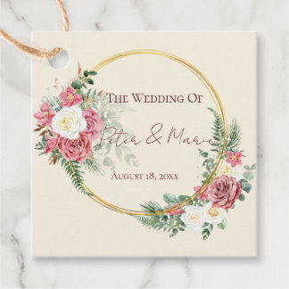Etiquetas Para Recuerdos Ivory Lace Elegant Floral Personalized Wedding Fav