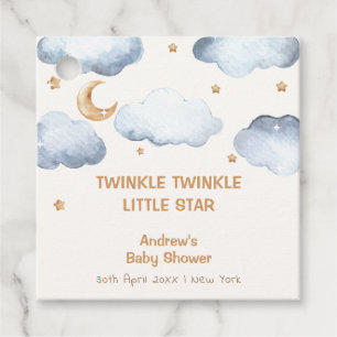 Etiquetas Para Recuerdos Ivory Moon Stars Twinkle Boy Baby Shower