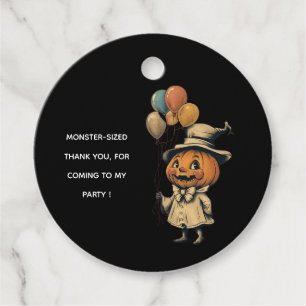 Etiquetas Para Recuerdos Jack o lantern con Ballons Halloween