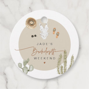 Etiquetas Para Recuerdos JADE Boho Deert Cactus Scottsdale Antes del velo
