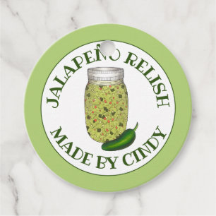 Etiquetas Para Recuerdos Jalapeno Jalapeño Relish Hot Pepper Fantasía