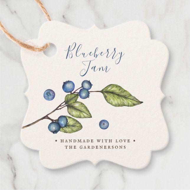 Etiquetas Para Recuerdos Jam Rustic Blueberry (Anverso)
