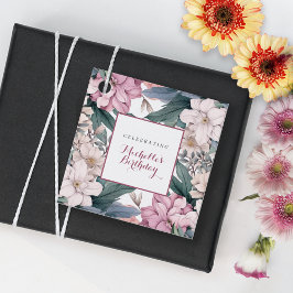 Etiquetas Para Recuerdos Jardín Botánico Elegante Acuarela Fiesta de Cumple