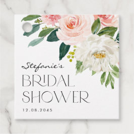 Etiquetas Para Recuerdos Jardín de flores de acuarela para ducha de novia e