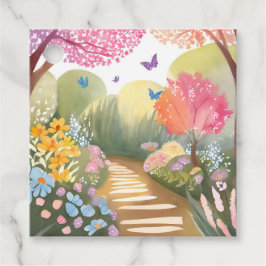 Etiquetas Para Recuerdos Jardín de flores | Pintura en acuarela caprichosa