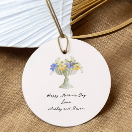 Etiquetas Para Recuerdos Jardín Romántico Toscano Flor Urna Día de la Madre