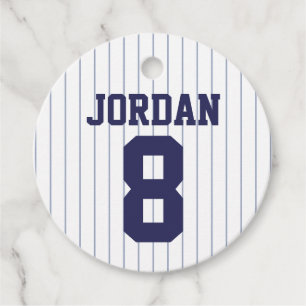 Etiquetas Para Recuerdos Jersey de béisbol - Fiesta de cumpleaños temática 