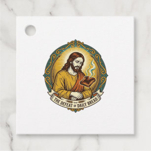 Etiquetas Para Recuerdos Jesús Derrotado Fumando Tostadas Quemadas Desayuno