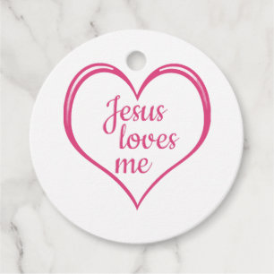 Etiquetas Para Recuerdos JESÚS ME AMA en corazón