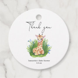 Etiquetas Para Recuerdos Jirafa - gracias baby shower