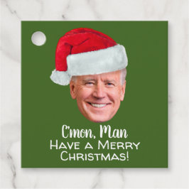 Etiquetas Para Recuerdos Joe Biden Santa Hat C'mon Man - Feliz Navidad