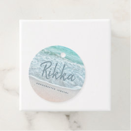 Etiquetas Para Recuerdos Joyas caseras hechas a mano en la playa de arena t