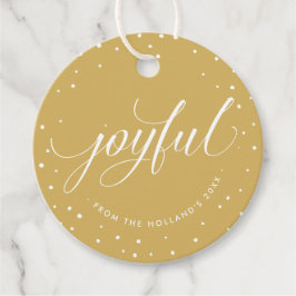Etiquetas Para Recuerdos JOYFUENTE NAVIDADES REGALO elegante caligrafía oro