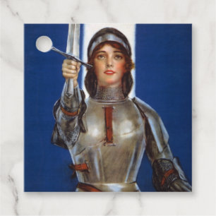 Etiquetas Para Recuerdos Juana de Arco Heroína Francesa, Doncella Caballero