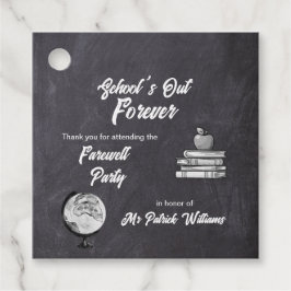 Etiquetas Para Recuerdos Jubilación de despedida a profesor Nostalgic Black