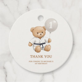 Etiquetas Para Recuerdos Judo Bear Turns One" – 1st Birthday 【Black-belt】