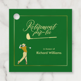 Etiquetas Para Recuerdos Jugador de oro verde clásico del Fiesta de golf de