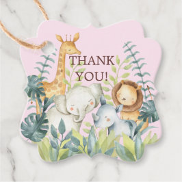 Etiquetas Para Recuerdos Jungle Animals Baby Shower Favor Gift Tag