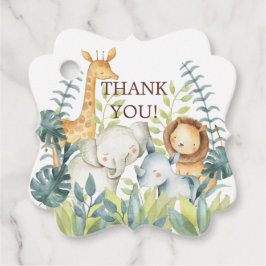 Etiquetas Para Recuerdos Jungle Animals Baby Shower Favor Gift Tag