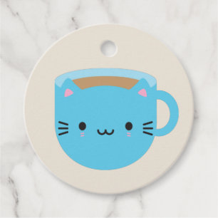 Etiquetas Para Recuerdos Kawaii Cat Cup