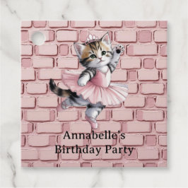 Etiquetas Para Recuerdos Kitten Ballerina Birthday Party Thank You