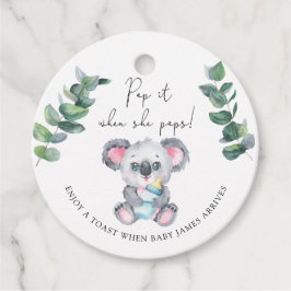 Etiquetas Para Recuerdos Koala Bear Pop it cuando ella estalla shower de be