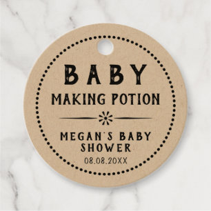 Etiquetas Para Recuerdos Kraft Paper Baby Potion