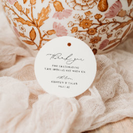 Etiquetas Para Recuerdos KRISTEN Moderno Boda Minimalista Gracias