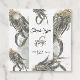 Etiquetas Para Recuerdos La acuarela Eucalyptus deja al Boda de la vegetaci