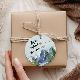 Etiquetas Para Recuerdos La aventura espera la montaña acuática rústica