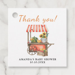 Etiquetas Para Recuerdos La calabaza está en camino Baby Shower Gracias