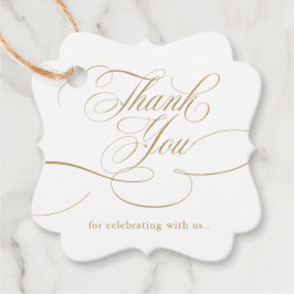 Etiquetas Para Recuerdos La caligrafía moderna oro eterno Gracias