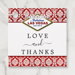 Etiquetas Para Recuerdos La colección de Bodas Purpurinas Damask Las Vegas