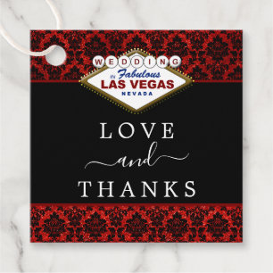 Etiquetas Para Recuerdos La colección de Bodas Purpurinas Damask Las Vegas