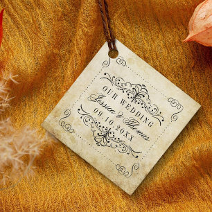 Etiquetas Para Recuerdos La colección Ornate Flourish Vintage Wedding