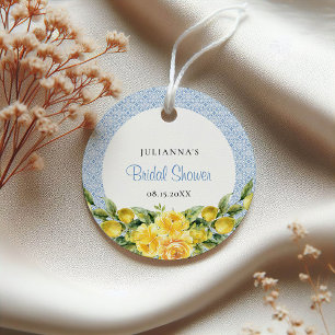 Etiquetas Para Recuerdos La Dolce Vita - Ducha de novia limón mediterráneo
