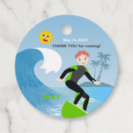 Etiquetas Para Recuerdos La fiesta de cumpleaños del niño de Surf