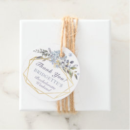 Etiquetas Para Recuerdos La fiesta de la Bachelorette Floral Azul de Invier