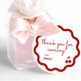 Etiquetas Para Recuerdos La mano roja dibuja cereza en el cumpleaños más al