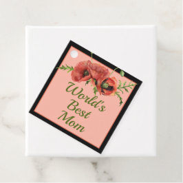 Etiquetas Para Recuerdos La mejor mamá del mundo floral de la bonito