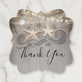 Etiquetas Para Recuerdos La Pareja Tropical Gold Beach Starfish Gracias