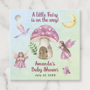 Etiquetas Para Recuerdos La pequeña hada está en camino Shower de bebé