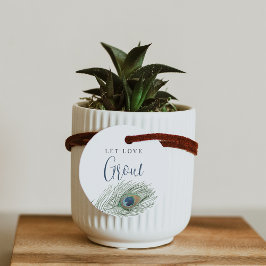 Etiquetas Para Recuerdos La pluma de pavo real deja que el amor crezca la p