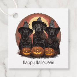 Etiquetas Para Recuerdos Labrador de Halloween perro Gorras de brujas