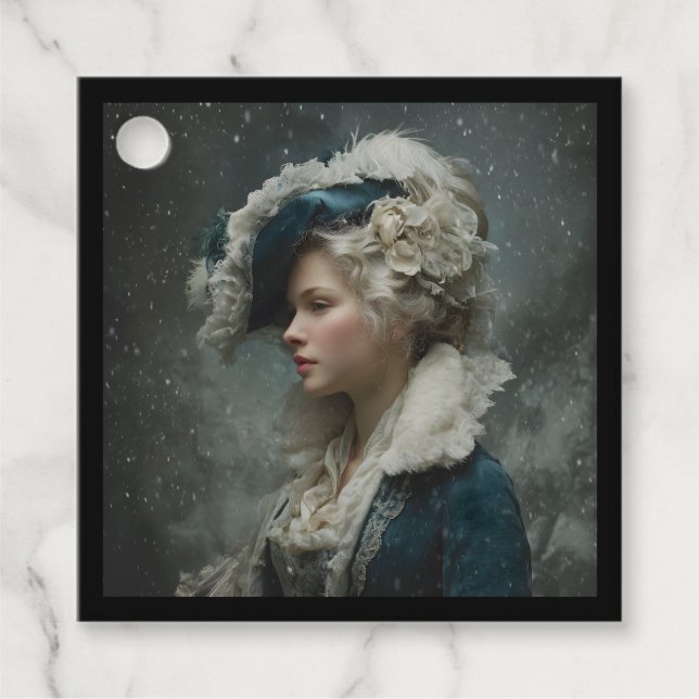 Etiquetas Para Recuerdos Lady in Winter (Anverso)